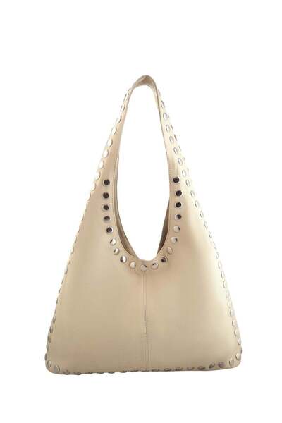 Marvelis BELİN Γυναικεία τσάντα χειρός και ώμου με λεπτομέρεια από καρφιά