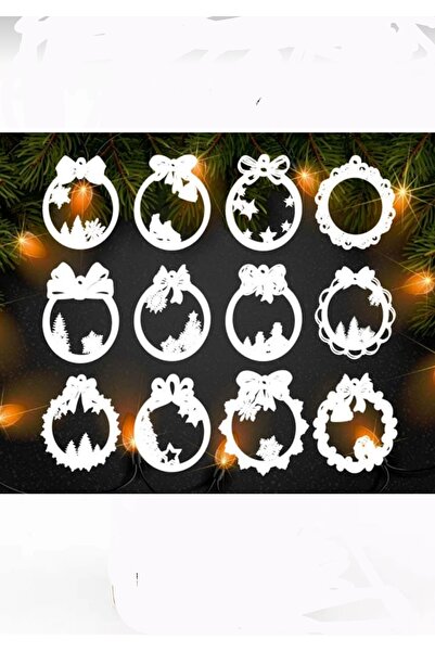 ÇUKUROVA ÜTÜ Коледни украси за елха Beautiful Wishes 12-компонентен комплект ...