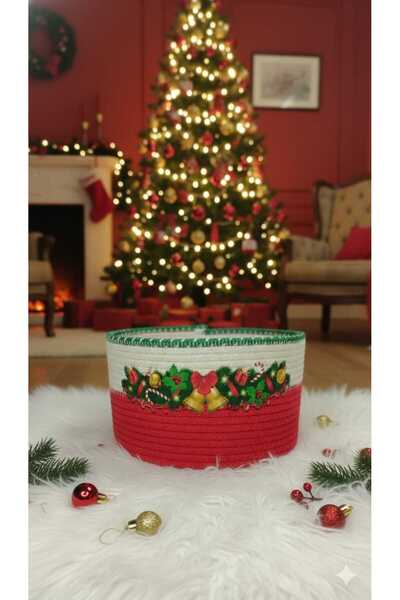 SARDA yılbaşı temalı ,baskılı. hediye sepeti,çok amaçlı organizer yükseklik 1...