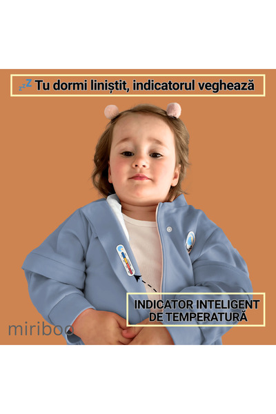 Miriboo Sleeping bag with legs 1-2.5 years and 2.5-4 years, 1 TOG, 100% Cotton, Temperature Indicator