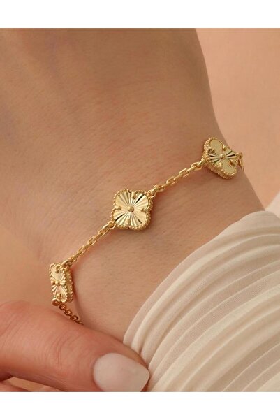 ba bael atelier Bael Atelier Gold Yonca Bileklik