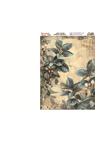 İstanbul Hobi ورق ديكور نحاسي 30×42 سم PT-558 زهور