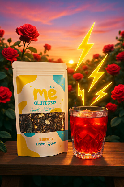 Glutensiz Me 100 Gr Glutensiz Enerji Çayı -Hibiskus, Kore Ginsengi, Zencefil,...