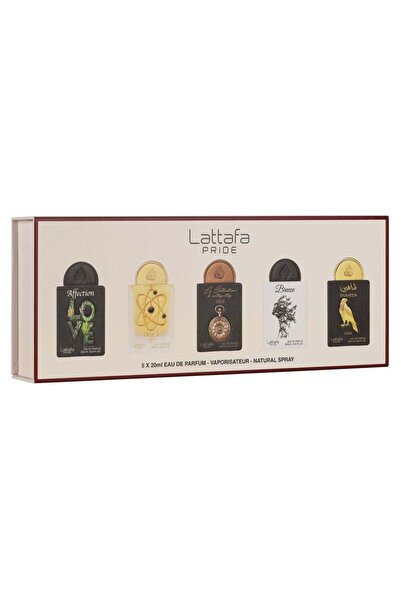 lattafa صندوق هدايا برايد - مجموعة عطور للجنسين، 20 مل × 5