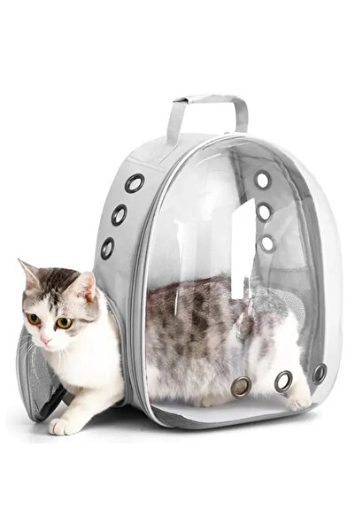 Gonga Pet carrier backpack, panoramic type, extendable back, Gonga® Grey