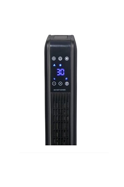 Rovitech Ceramic fan heater 2200W, 4 modes, thermostat to 49°C, oscillation, LED display, remote - Black