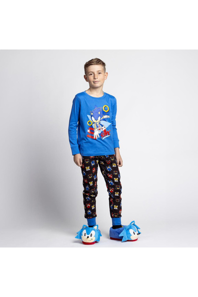 Sonic pijamale cu mânecă lungă din bumbac