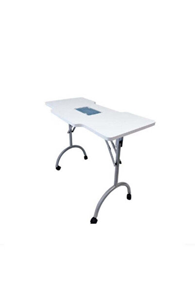 Cosmeticos Masă de manichiură cu aspirator încorporat și roți, albă 9007