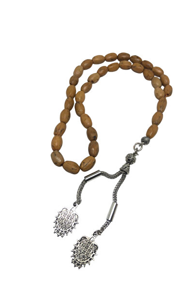 HepsiSepette El Yapımı Oyma Dalından Koparılmış Doğal Zeytin Çekirdeği Tesbihi