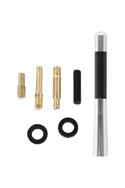 ASTRA LED Universal Alüminyum Karbon Fiber Oto Araç Anten Çubuğu Gri