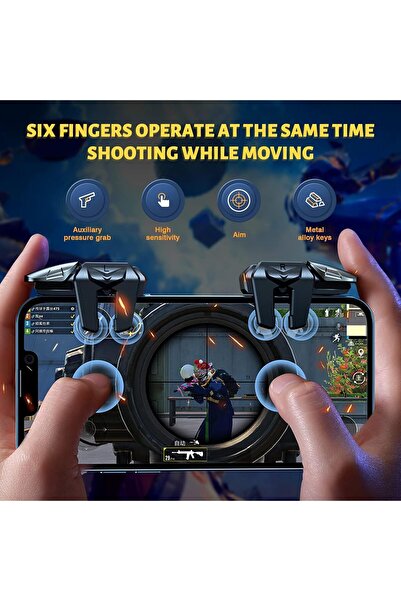 Generic Exifor Game Trigger - 6-Finger Mobile Controller (Developer 2024), Compatible with iPhone & Android