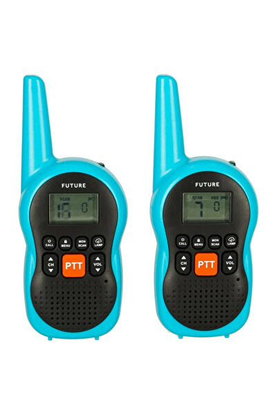 Gonga Set of 2 Walkie-Talkies for children, range 2 km, Gonga® Blue