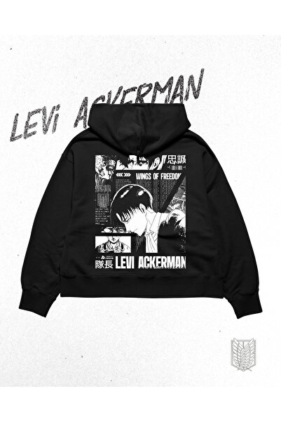 Brutal Dept. هودي أتاك أون تايتن، ليفي أكرمان قصة فضفاضة، للجنسين