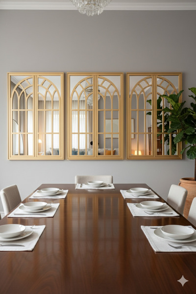 Generic Elegant mirror set with a luxurious frame, 97 x 66 cm