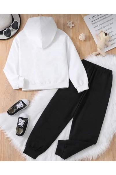 No Plan Boys' Brooklyn Printed Crop Top and Bottom Tracksuit Set