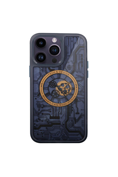 eco port حافظة آيفون 14 برو من السيليكون المغناطيسي السحري - أسود