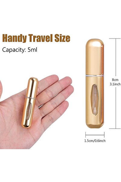 Tessari Gold 5 ml Perfume Spray Bottle