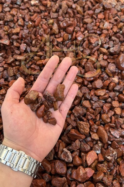 AHS Kırmızı Bordo Dolomit Çakıl Taşı 1-3 Cm 5 Kg Dekoratif Bahçe Peyzaj Saksı...