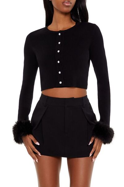 Forever 21 Suni Kürk Detaylı Hırka