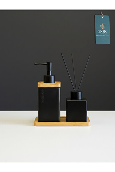 YNSK فخامة |   لوشن |   طقم حمام فاخر، موزع صابون سائل من السيراميك، زجاجة عط...