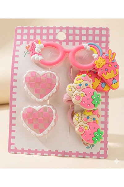 Srctech Σετ με 5 ροζ αγκράφες για κορίτσια και μωρά