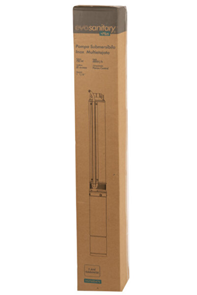 EvoSanitary Plus Submersible Stainless Steel Pump 750W Centrifugal 12 Turbines Control Panel Sand Resistance