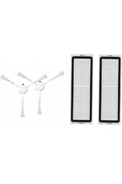 srfn ticaret Xiaomi H40 Compatible Set: 2 Hepa Filters / 2 Side Brushes