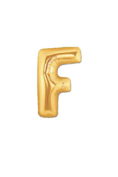 F HARFİ GOLD FOLYO BALON