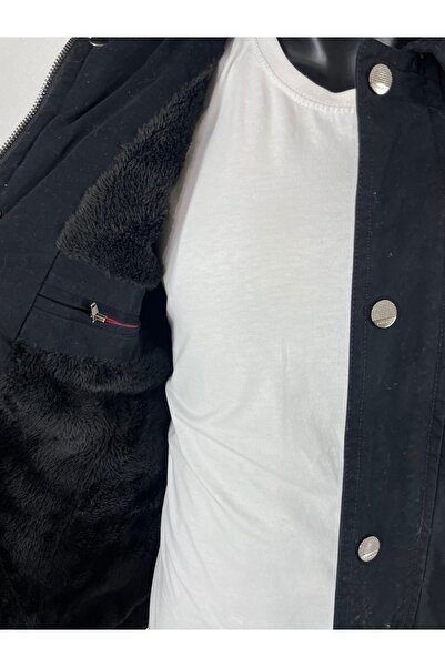 Sadık Collection Мъжко палто от памук с подплата от флийс и водоустойчив яка 2625