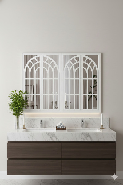 Generic Elegant mirror set with a luxurious frame, 97 x 66 cm