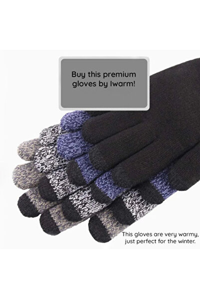 Iwarm men's gloves, gray, ST0018