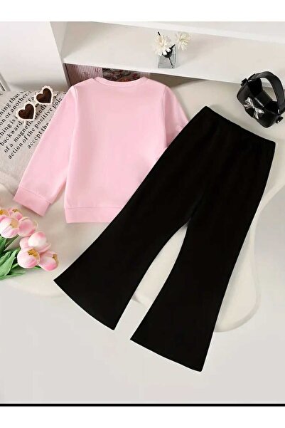 BEBEĞİME ÇORAP Girls' Tracksuit with Bow Detail