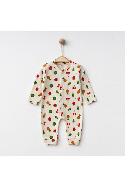 thesecret desire Fruit Pattern Embossed Soft Baby Romper – 0-2 Months – 2-4 M...