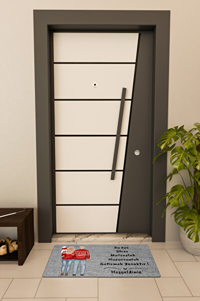 Dormot High-Quality Digital Printing, Family and Stress Are Forbidden Themed Doormat