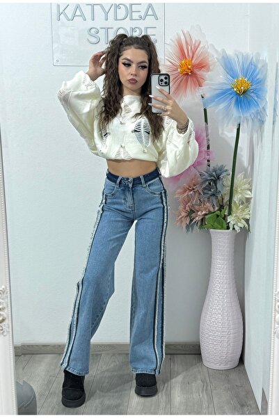 KATYDEA STORE Angel Blue Wideleg Jeans