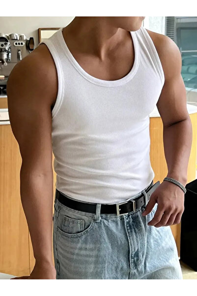 khalif 3-Piece Men's Halter Neck Sportsman Stretch Fabric Tank Top