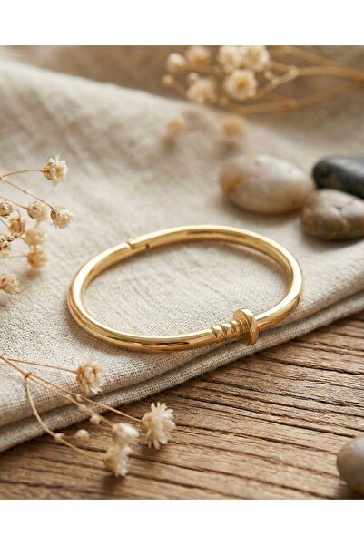 Tasarım سوار زيميرا ذهبي اللون طراز تي من الفولاذ المقاوم للصدأ - لا يفقد لون...