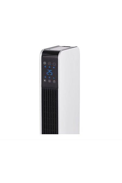 Rovitech Ceramic Tower Fan Heater 2000W, 2 Power Levels, Remote, Touchscreen, Overheat Protection, White