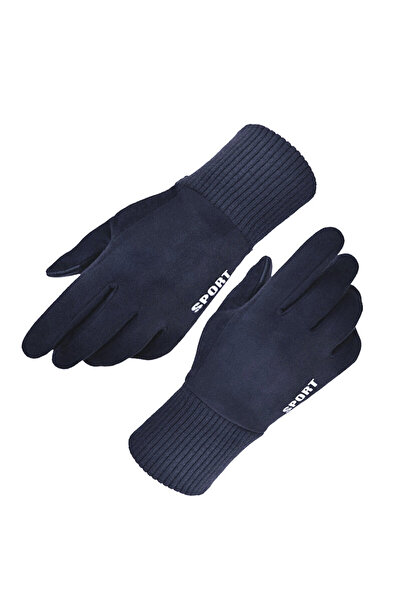 Techsuit Unisex touchscreen gloves Suede, faux leather, blue, ST0009