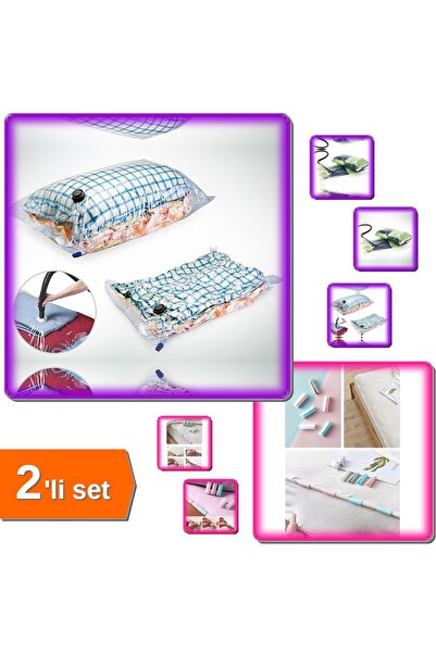 HerEveOyuncak Vakumlu Hurç 98x68 Cm + 12 Adet Yorgan Kılıfı Çarşaf Nevresim S...