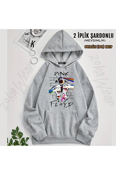 ZOKAWEAR Pink Floyd V19 Printed Hooded Sweatshirt (2 Thread)