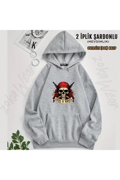 ZOKAWEAR Guns N Roses v23 cu imprimeu cu glugă Swea tricou (2 fire)