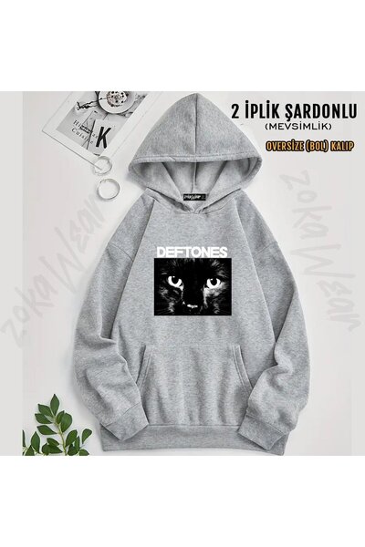 ZOKAWEAR Deftones v9 cu imprimeu cu glugă Swea tricou (2 fire)