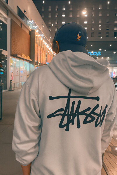 CLASSY.MODA Unisex Oversized 3 Thread Kangaroo Pocket K Hooded Back B Printed Casual Sports Style Comfortable Hoodie