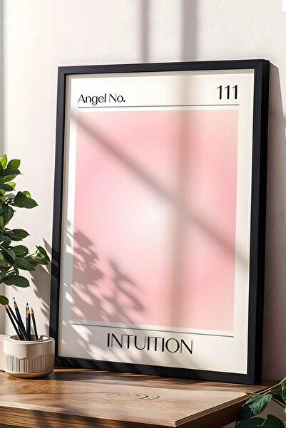 Saturn Angel No 111 Pictură înrămată cu cadru cu numere de înger, intuiție, a...