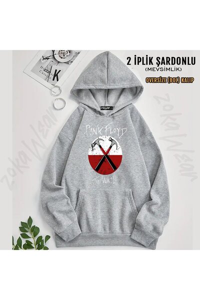 ZOKAWEAR Pink Floyd v1 cu imprimeu cu glugă Swea tricou (2 fire)