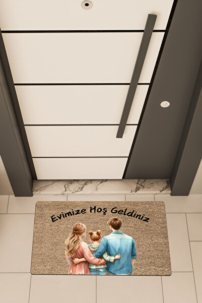 Dormot High-Quality Digital Printing, Welcome to Our Family and Home Themed Doormat