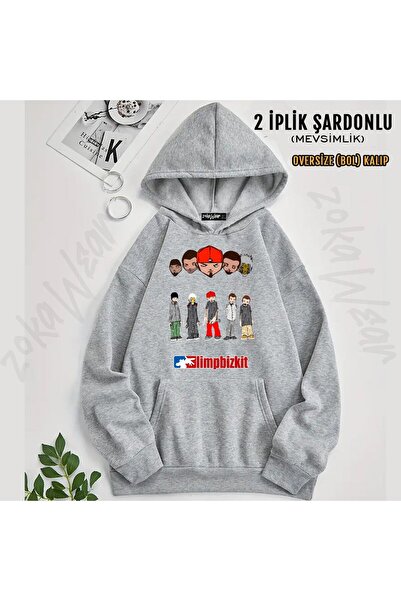 ZOKAWEAR Limp Bizkit V3 Printed Hooded Sweatshirt (2 Thread)
