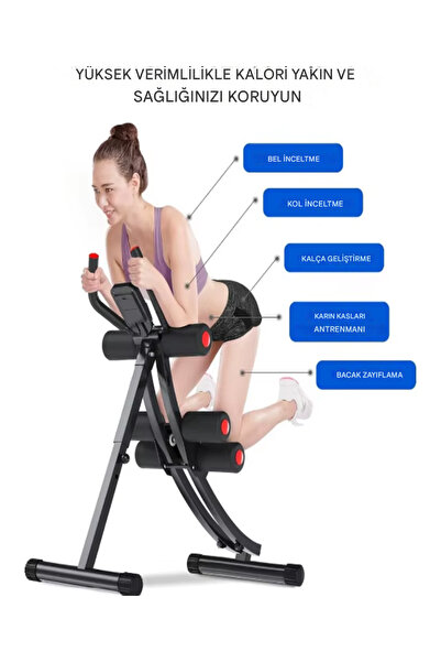 Tisul R-MEK1 Karın Egzersiz Aleti spor ev karın Abs egzersiz makinesi egzersiz Mekik Aleti Lcd Ekranlı