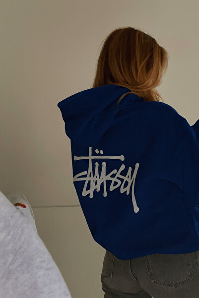 CLASSY.MODA قماش سميك ذو بغطاء رأس خيوط K قصة فضفاضة هودي كاجوال مريح مع جيب ...